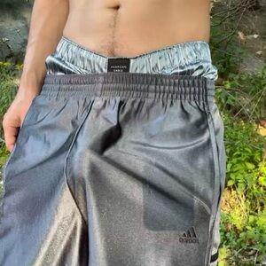 adidas Steel color Dazzle Basketball Shorts S size